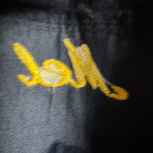 The Game Notre Dame Fighting Irish Quarter Zip Pullover Jacket Navy Yellow Large - Picture 9 of 9